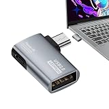 Fire Stick用 ケーブルアダプター | USB - USB コンバータ ケーブル アダプター,480mbps 伝送速度スマートフォン電源付きマイクロオス - USB メスアダプター 、電源用の ネットワークボックスアダプターをサポート、タブレット用左右アングル電源ケーブルコンバータ