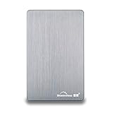 蓝硕 USB3.0 外付けHDD ポータブルハードディスク 500GB 2.5インチ に適用 PC/Laptop/Macbook/Chromebook/PS4/XBox/テレビ録画/スマートテレビ (500GB, グレー)