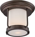 Nuvo Lighting 62/633 Bethany - LED Outdoor Flush Fixture with Satin White Glass [並行輸入品]