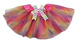 卸売プリンセスチュチュwith Pretty bows-rainbow with Pastel Chevron Bow