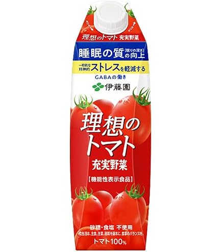 トマトジュース１㍑　６本入　説明文は必ず一読下さい。 Amazon.co.jp: 伊藤園 充実野菜 理想のトマト 1L 紙パック×24本［6本×4
