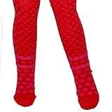 Country Kids(カントリー キッズ)【961赤】女の子用レッド3Dバブル水玉模様防寒ラブリータイツ,ドット柄ハイソックス,ニーソックス,出産祝い,ギフト,【並行輸入】