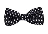 ファッションデザインさ調節可能なネックボウタイ・ボーイズ蝶ネクタイ[ホワイトスポット、B]