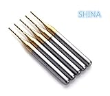 SHINA エンドミル　加工用カッター　CNC ダブルフルートボールノーズビット 1.5mm (ST3.1.508Tix5-jp)
