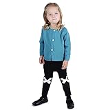 Kayiyasu カイヤス キッズ カーディガン 子ども セーター ニット カットソー スウェット トレーナー 前開き 021-xcfz-16043(4Y（110cm） ブルー )