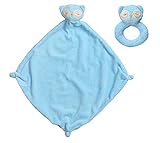 Angel Dear Turquoise Owl Blankie & Ring Rattle Set. by Angel Dear