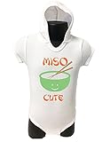Allure & Grace Hoodie Baby Onesieロンパース半袖ユニセックス面白いユーモラスMisoキュートギフトポリ袋詰めA & Gブランド カラー: ホワイト