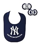 公式MLBファンショップAuthenticベビーおしゃぶりとよだれかけセット。Start the Little OnesアウトEarly結合で数を1つメジャーリーグ野球ファン