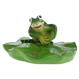 Flameer 蓮の葉　カエル　水浮き　池の飾り　6種類　生き生き　オーナメント　庭の装飾　デコレーション　贈り物 - 立っている