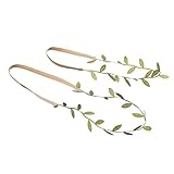 【ノーブランド 品】ヘッドバンド　新生児　両親　セット　　小道具　　装飾　　結婚式　贈り物　全3色　 - グリーン