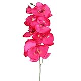 Diyの装飾花人工コチョウラン花結婚式やホームデコレーション装飾花花冠E5M1-Rose Red