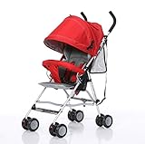 (ヘラサ)Herasa　ベビーカー　折りたたみ　軽量　通気性良い　B型ベビーカー バギー uvカット【対象月齢:６ヶ月~3歳頃】 (赤)