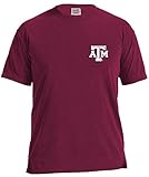 NCAAテキサスA & M Aggies状態野球靴紐半袖快適カラーTシャツ、スモール、Aggieワイン