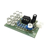 Fenteer 12V 8 LED　ブレスライト　 LED　点滅ランプ　　部品　電子モジュール　LM358　チップ　ブライトブルー