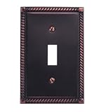 Amerelle 54tvb Georgian 1 Toggle Wallplate , Aged Bronze