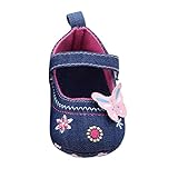 Tonsee ベビー シューズ 可愛い バタフライ パターン 柔らか ファーストシューズ 幼児の靴 (11cm, ブルー)