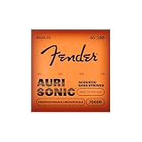 Fender フェンダー アコースティックベース弦 AuriSonic™ 7060R Acoustic Bass Strings, Phosphor Bronze, Medium Scale, Gauges .045-.100, (4)