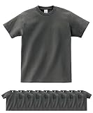 [プリントスター] 00085-CVT 5.6オンス ヘビーウェイトTシャツ 10枚セット メンズ (チャコール, M)