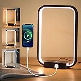 現代のLEDテーブルランプタッチセン調光3段階デスクランプミニマリストベッドサイドランプUSB充電屋内装飾省エネ 常夜灯目保護読書灯授乳用ナ