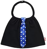 ニヴァ niva おしゃれスタイ・ビブ ネクタイ 男の子用 ブラック×ブルードット