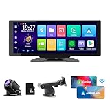 ADINKAM 工場直売 カーナビポータブル Android 13 8コアプロセッサー搭載 アンドロイドナビ 4G RAM+64G ROM Carplay およびアンドロイド自動スクリーンが ナビゲーション 1080Pリアカメラ GPS搭載 ミラー リンク 声制御 Bluetooth 5G Wifi 吸盤マウント