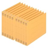 プラス フラットファイル 樹脂製とじ具 B6 横 イエロー 10冊 NO.052N 78-357×10