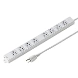 サンワサプライ 工事物件タップ 3Pノーマル・マグネット・8個口 1m TAP-K8N-1