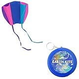 ラングスジャパン(RANGS) グッドデザイン賞 グッド・トイ賞 受賞 アースカイト ブルー 手の平サイズに収納可 凧あげ