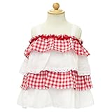 [ディーアンドジージュニア] D&G JUNOR フリルキャミ ワンピース DGL2AD24RED XLサイズ