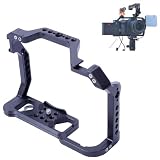 duomianshou Canon EOS R5 R6 R5C R5II R6II対応カメラケージ、Arca-Swiss Fit アルカスイスフィットクイックリリースプレート付き、Vlogビデオ撮影 映画製作リグスタビライザー デュアルコールドシュー付き