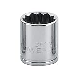 Powerbuilt 641022 3/8 Dr. 12 Pt. Metric Standard Socket, 17mm by Powerbuilt
