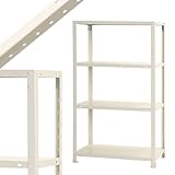 スマートラック NSTR-444 幅70×奥行30×高さ120cm 4段 ホワイト 40kg/段