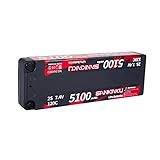 SANKAKU 120C 2Sリチウムポリマー電池 5100mAh 7.4Vラジコン バッテリーハードケース4mm弾付き適用RC車両用トラックタンクカーバギーレーシングホビー