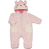 2015年 防寒衣料 撥水加工 ZOOMIC おくるみオール 中綿ジャンプスーツ ピンク-うさぎ◇80cm