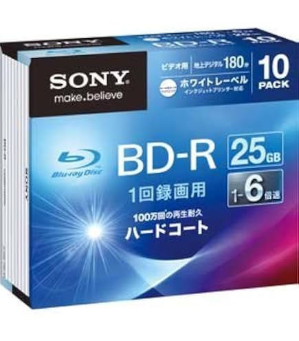 Amazon.co.jp: SONY ビデオ用BD-R 追記型 片面1層25GB 6倍速 Amazon.co.jp: SONY ビデオ用BD-R 追記型 片面1層25GB 6倍速