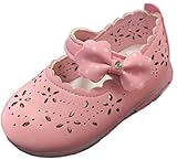 chocochild 子供 靴 ストーン 付 リボン 花柄 キッズ パンプス 踵 ライト シューズ (12cm, ピンク)