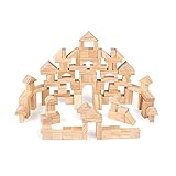 木製の子供たちは、環境保護の建物の100ログを積み上げる初期の教育教育玩具、子供のための誕生日プレゼント玩具
