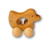 Wooden Rolling Duck Teether [並行輸入品]