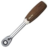 ベッセル(VESSEL) ウッディラチェットハンドル 差込角3/8インチ (9.5mm) 滑らないウッディハンドル付ラチェットレンチ No.HRH3-W