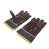 F Fityle 1対　作業用　革手袋　採掘　植栽　枝切り　溶接　防護手袋　運転手安全グローブ　滑り止め　