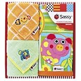 サッシー　ウォッシュ１Ｐ・ミニタオル２Ｐ　ブルー＆オレンジ　ＳＡ－５１２２