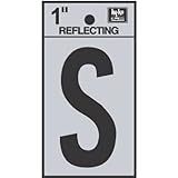 hy-ko rv-15 / S Reflective Letter with Sサイン、1.25インチ、ブラック