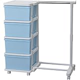 【収納チェスト】　カラーシーズユニット4段 パイプハンガー付