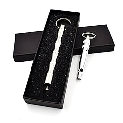 Riao-Tech ステンレス製 竹の形 クボタン タクティカルスティック キーホルダー 護身用 痴漢対策 武器 防犯 軽量