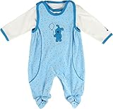 (フィクソーニ)FIXONI 北欧ブランド ベロア ドット柄 ロンパースと長袖ボディスーツのセット ブルー 62cm