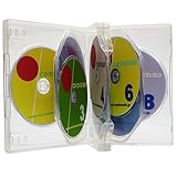 オーバルマルチメディア DVDケース 27mm厚Mロック8枚収納クリア 1個 プッシュ式 CDやブルーレイケースとしても適します
