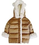 (コ-ランド) Co-land ベビー服 コート 女の子 男の子 綿入りジャケット アウター キッズ 中綿 フード 耳付き ファー 綿服 ブルゾン 赤ちゃん 防寒 子供 可愛い カーキ 120
