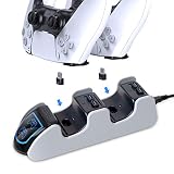PS5 DualSenseコントローラー用充電器 コントローラー充電ステーションドック LEDインジケーター付き Type C充電器スタンド Playstation5ワイヤレスコントローラー用