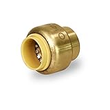 Everflow Pushlock push-fit停止End upse34 3 / 4インチ、インスタントpush-fit接続銅管接続、CTS CPVC & Pexパイプ任意の組み合わせでコンパクト