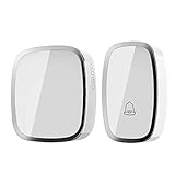 MUTANG ワイヤレスドアベルポータブル耐候プラグインドアチャイキット電気ドアベルボリューム調整可能